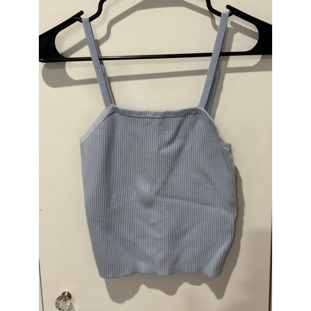 Women's Old Navy Light Blue Ribbed spaghetti strap Tank Top M